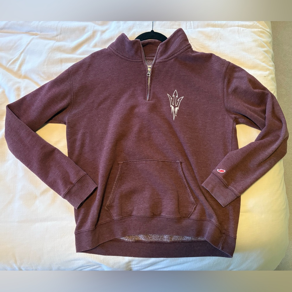 ASU Maroon Pitchfork Quarter Zip